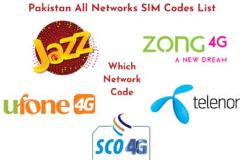 SIM Code List (Which Network Code) | Jazz, Zong, Telenor, Ufone